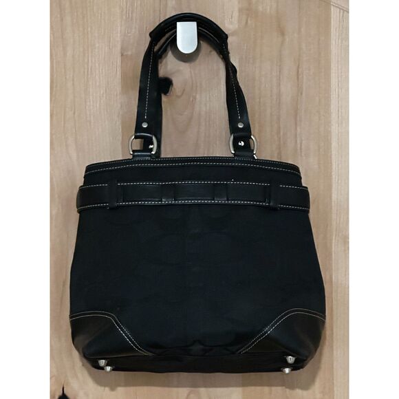 Coach Hampton Signature Python Satchel Bag EUC - Picture 2 of 9